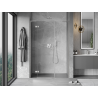 Mexen Mist-H L left hinged shower door 155 cm, transparent, brushed nickel - 8A5L-155-001-97-00-L