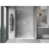 Mexen Mist-H L left hinged shower door 155 cm, transparent, brushed nickel - 8A5L-155-001-97-00-L