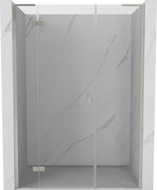 Mexen Mist-H L left hinged shower door 155 cm, transparent, brushed nickel - 8A5L-155-001-97-00-L