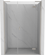 Mexen Mist-H L right-hinged shower door 140 cm, transparent, brushed nickel - 8A5L-140-001-97-00-P