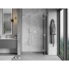 Mexen Mist-H L right hinged shower door 145 cm, transparent, brushed nickel - 8A5L-145-001-97-00-P