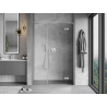 Mexen Mist-H L right hinged shower door 145 cm, transparent, brushed nickel - 8A5L-145-001-97-00-P