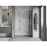Mexen Mist-H L right-hinged shower door 150 cm, transparent, brushed nickel - 8A5L-150-001-97-00-P