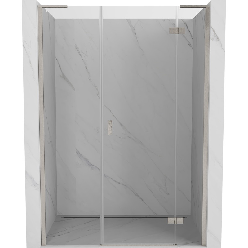Mexen Mist-H L right-hinged shower door 150 cm, transparent, brushed nickel - 8A5L-150-001-97-00-P