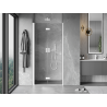 Mexen Mist-F folding shower door left 65 cm, transparent, white - 8A6-065-000-20-00-L