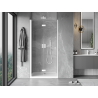 Mexen Mist-F left folding shower door 70 cm, transparent, white - 8A6-070-000-20-00-L