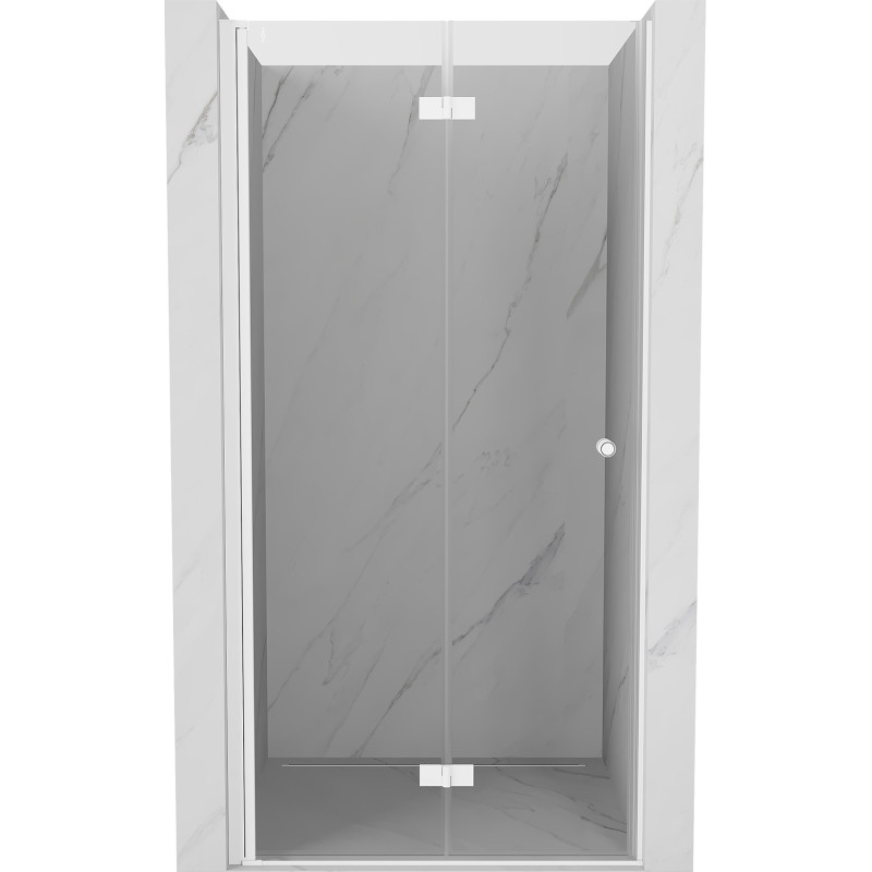 Mexen Mist-F left folding shower door 70 cm, transparent, white - 8A6-070-000-20-00-L