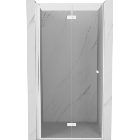 Mexen Mist-F left-folding shower door 80 cm, transparent, white - 8A6-080-000-20-00-L