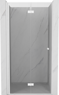 Mexen Mist-F folding shower door left 85 cm, transparent, white - 8A6-085-000-20-00-L