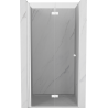 Mexen Mist-F 90 cm Left Folding Shower Door, Transparent, White - 8A6-090-000-20-00-L