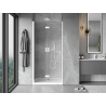 Mexen Mist-F folding shower door left 105 cm, transparent, white - 8A6-105-000-20-00-L