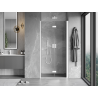 Mexen Mist-F right-folding shower door 70 cm, transparent, white - 8A6-070-000-20-00-P