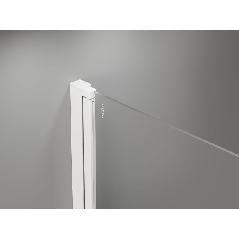 Mexen Mist-F folding shower doors right 100 cm, transparent, white - 8A6-100-000-20-00-P