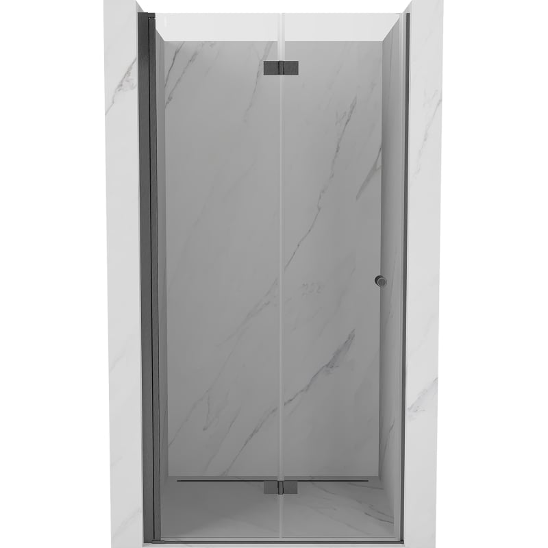 Mexen Mist-F folding shower door left 70 cm, transparent, gun gray brushed - 8A6-070-000-66-00-L