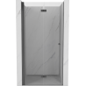 Mexen Mist-F folding shower door left 75 cm, transparent, brushed gun gray - 8A6-075-000-66-00-L