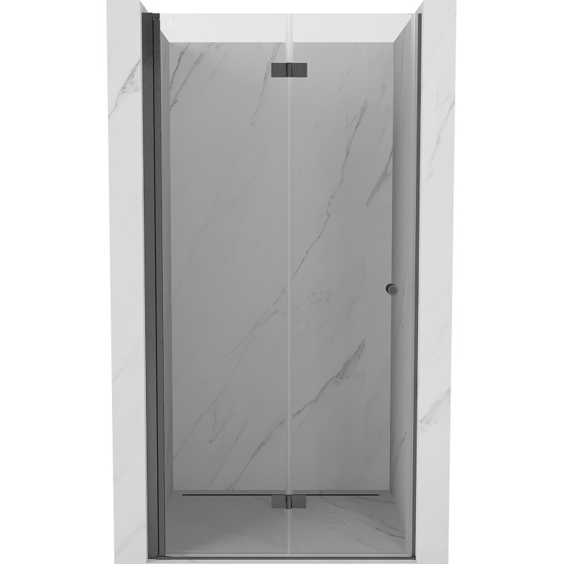 Mexen Mist-F folding shower door left 90 cm, transparent, gun gray brushed - 8A6-090-000-66-00-L