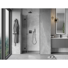 Mexen Mist-F folding left shower door 120 cm, transparent, brushed gun gray - 8A6-120-000-66-00-L