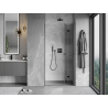 Mexen Mist-F folding shower door right 75 cm, transparent, brushed gun gray - 8A6-075-000-66-00-P