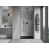 Mexen Mist-F folding shower door right 80 cm, transparent, gun gray brushed - 8A6-080-000-66-00-P