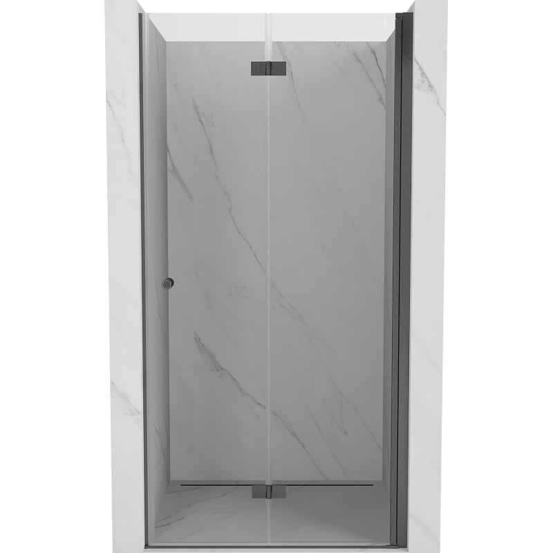 Mexen Mist-F folding shower door right 85 cm, transparent, gun gray brushed - 8A6-085-000-66-00-P