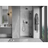 Mexen Mist-F folding shower door right 95 cm, transparent, brushed gun gray - 8A6-095-000-66-00-P