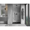 Mexen Mist-F folding shower door right 110 cm, transparent, brushed gun gray - 8A6-110-000-66-00-P