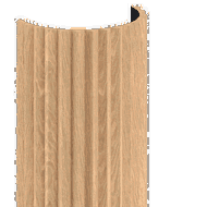 Mexen Ovalo 01 grooved flexible wall slats 280 x 36 cm, technical veneer, Bleached Oak - S130-280-01-040