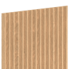 Mexen Ovalo 01 grooved flexible wall slats 280 x 36 cm, technical veneer, Bleached Oak - S130-280-01-040