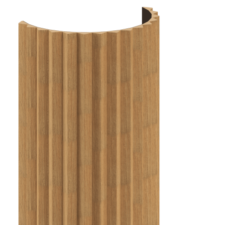 Mexen Ovalo 01 grooved flexible wall slats 280 x 36 cm, technical veneer, Classic Oak - S130-280-01-041