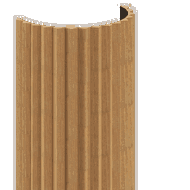 Mexen Ovalo 01 grooved flexible wall slats 280 x 36 cm, technical veneer, Classic Oak - S130-280-01-041