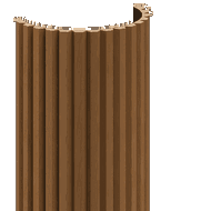 Mexen Ovalo 01 flexible grooved wall slats 280 x 36 cm, technical veneer, Natural Oak - S130-280-01-042