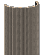 Mexen Ovalo 01 Grooved Flexible Wall Slats 280 x 36 cm, Technical Veneer, Gray Oak - S130-280-01-043