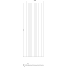 Mexen Ovalo 01 flexible grooved wall slats 280 x 36 cm, technical veneer, Natural Oak - S130-280-01-042