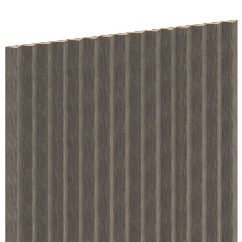 Mexen Ovalo 01 Grooved Flexible Wall Slats 280 x 36 cm, Technical Veneer, Gray Oak - S130-280-01-043