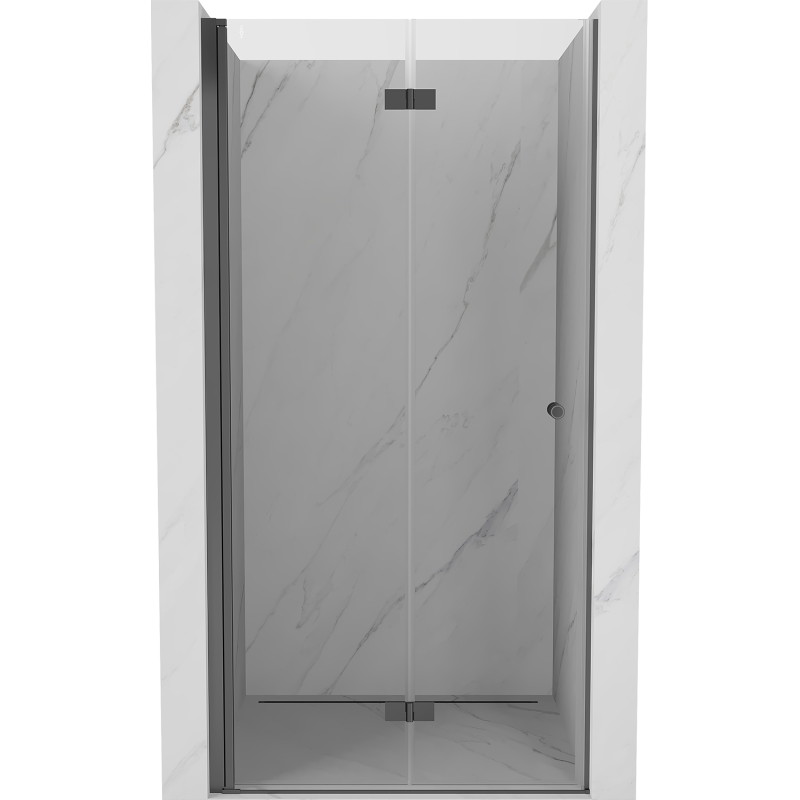 Mexen Mist-F folding shower door left 60 cm, transparent, gun metal - 8A6-060-000-95-00-L
