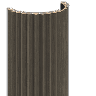 Mexen Ovalo 01 flexible grooved wall slats 280 x 36 cm, technical veneer, Mocca Oak - S130-280-01-045