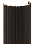 Mexen Ovalo 01 flexible grooved wall slats 280 x 36 cm, technical veneer, Black Oak - S130-280-01-046