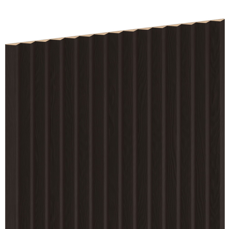 Mexen Ovalo 01 flexible grooved wall slats 280 x 36 cm, technical veneer, Black Oak - S130-280-01-046