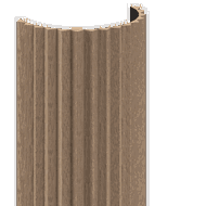 Mexen Ovalo 01 flexible grooved wall slats 280 x 36 cm, technical veneer, Light Walnut - S130-280-01-047