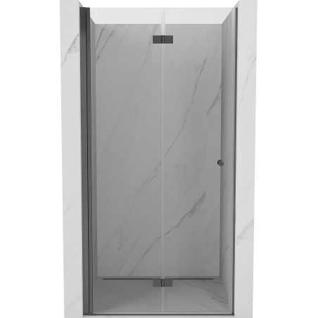 Mexen Mist-F folding shower door left 75 cm, transparent, gun metal - 8A6-075-000-95-00-L
