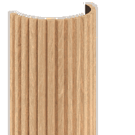 Mexen Ovalo 02 flexible grooved wall slats 280 x 36 cm, technical veneer, Bleached Oak - S130-280-02-040