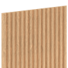 Mexen Ovalo 02 flexible grooved wall slats 280 x 36 cm, technical veneer, Bleached Oak - S130-280-02-040