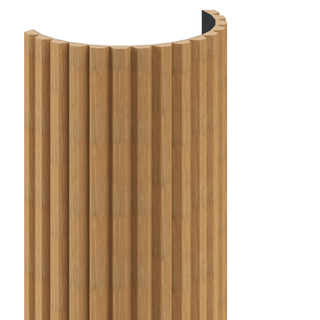 Mexen Ovalo 02 flexible grooved wall slats 280 x 36 cm, engineered veneer, Oak Classic - S130-280-02-041