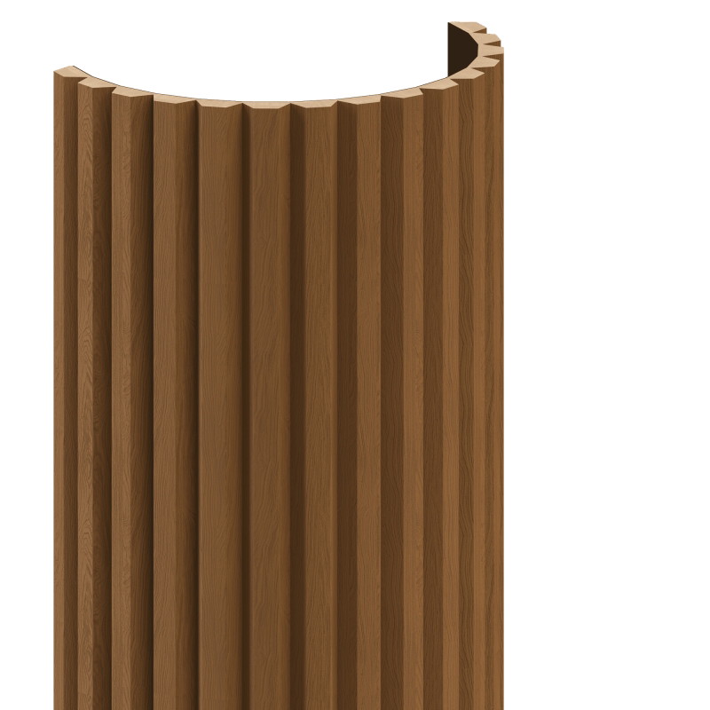 Mexen Ovalo 02 flexible grooved wall slats 280 x 36 cm, technical veneer, Natural Oak - S130-280-02-042