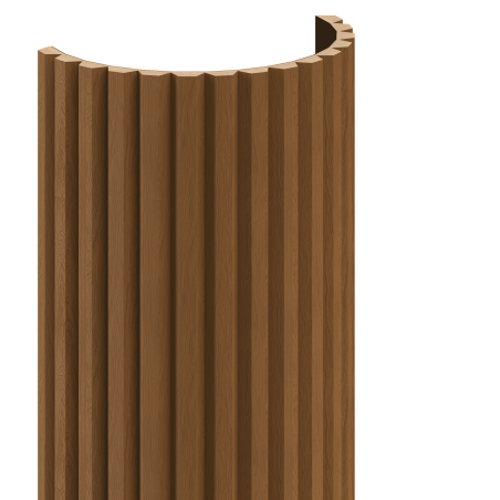 Mexen Ovalo 02 flexible grooved wall slats 280 x 36 cm, technical veneer, Natural Oak - S130-280-02-042