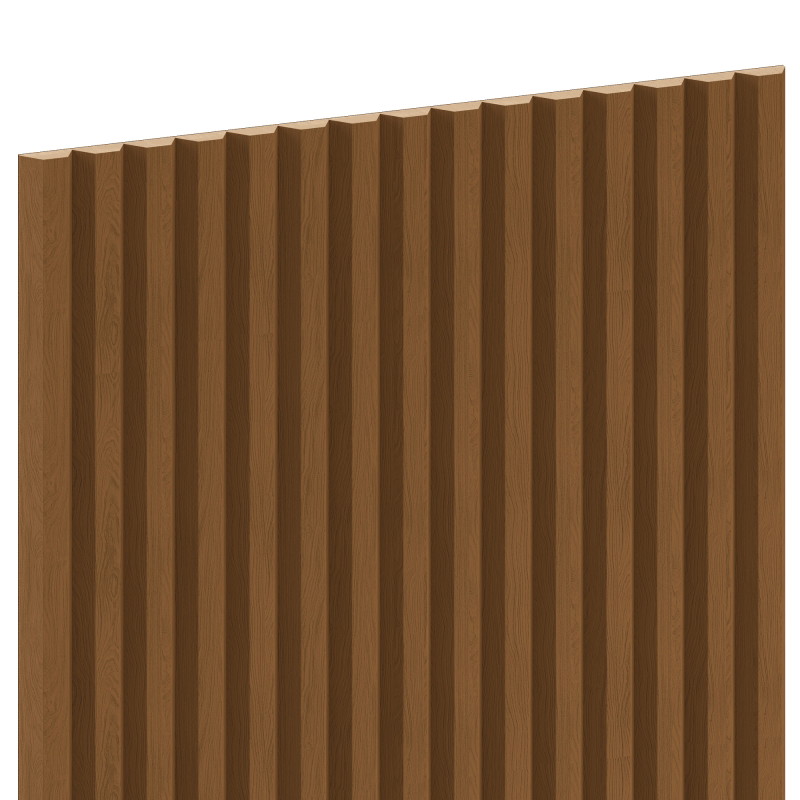 Mexen Ovalo 02 flexible grooved wall slats 280 x 36 cm, technical veneer, Natural Oak - S130-280-02-042