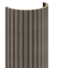 Mexen Ovalo 02 ribbed flexible wall slats 280 x 36 cm, technical veneer, Gray Oak - S130-280-02-043