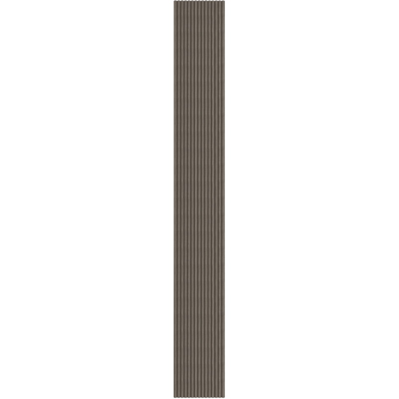 Mexen Ovalo 02 ribbed flexible wall slats 280 x 36 cm, technical veneer, Gray Oak - S130-280-02-043