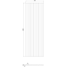 Mexen Ovalo 02 flexible grooved wall slats 280 x 36 cm, technical veneer, Dark Walnut - S130-280-02-044