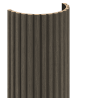 Mexen Ovalo 02 grooved flexible wall slats 280 x 36 cm, technical veneer, Mocca Oak - S130-280-02-045